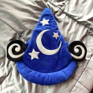 Walt Disney World Sorcerer Mickey Plush Hat 16" Mouse Ears Glitter Y2K
